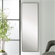 Uttermost Contemporary Polystyrene Plastic and Paper Mirror in Black