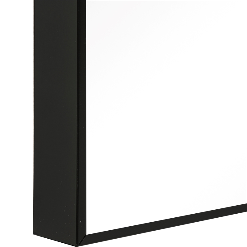 Uttermost Contemporary Polystyrene Plastic and Paper Mirror in Black