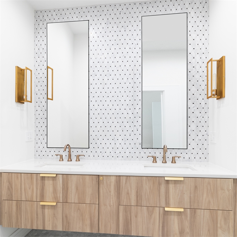 Uttermost Contemporary Polystyrene Plastic and Paper Mirror in Black