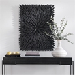 Uttermost Bahama Handcrafted Contemporary Wood Wall Decor in Rustic Black