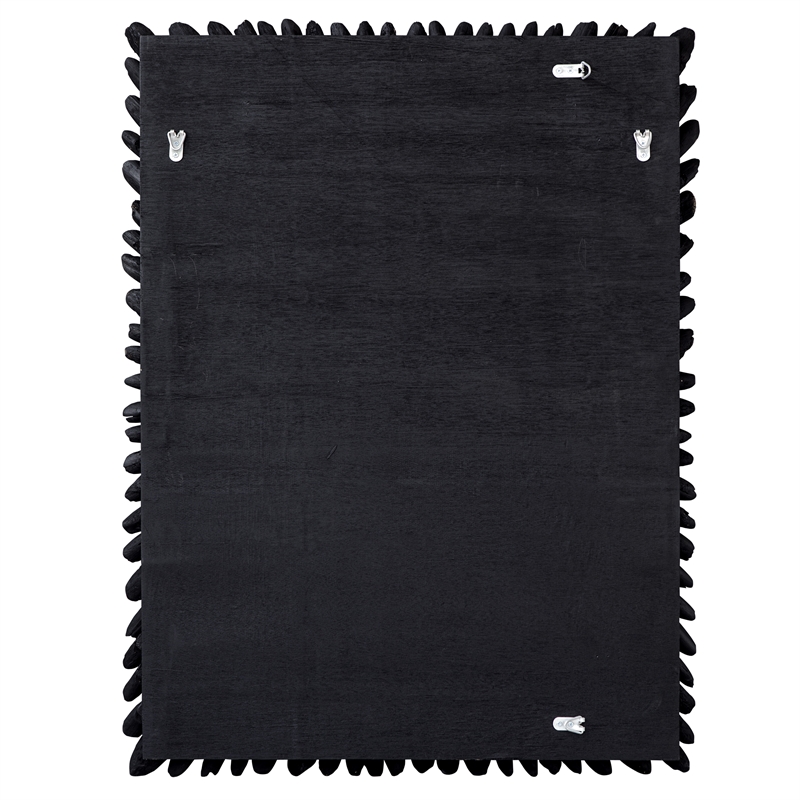 Uttermost Bahama Handcrafted Contemporary Wood Wall Decor in Rustic Black