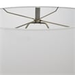 Uttermost V-Groove 1-Light Contemporary Metal & Fabric Table Lamp in Gray/White