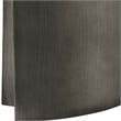 Uttermost V-Groove 1-Light Contemporary Metal & Fabric Table Lamp in Gray/White