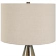 Uttermost Baltic 1-Light Glass & Fabric Table Lamp in Light Beige/Rustic Bronze