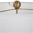 Uttermost Cardoni 2-Light Transitional Fabric & Glass Table Lamp in White/Bronze