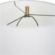 Uttermost Trentino 1-Light Glass & Fabric Table Lamp in White/Emerald Green