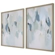 Uttermost Seabreeze Coastal Wood Canvas Fabric Prints in Blue/Gray (Set of 2)