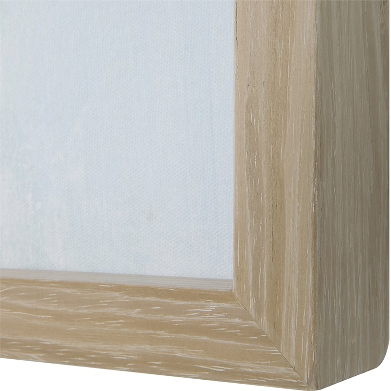 Uttermost Seabreeze Coastal Wood Canvas Fabric Prints in Blue/Gray (Set of 2)