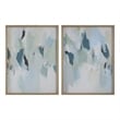 Uttermost Seabreeze Coastal Wood Canvas Fabric Prints in Blue/Gray (Set of 2)