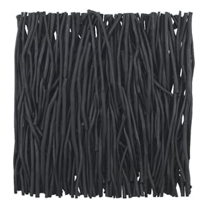 Uttermost Gathered Teak Square Transitional Wood Wall Decor in Black