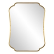 Uttermost Athena Curved Traditional Stainless Steel Mirror in Brushed Brass