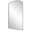Uttermost Tordera Arch Floating Transitional Stainless Steel Mirror in Brass