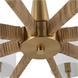 Uttermost Lautoka 8-Light Steel Metal & Fabric Chandelier in Brass/White