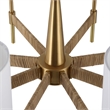Uttermost Lautoka 8-Light Steel Metal & Fabric Chandelier in Brass/White
