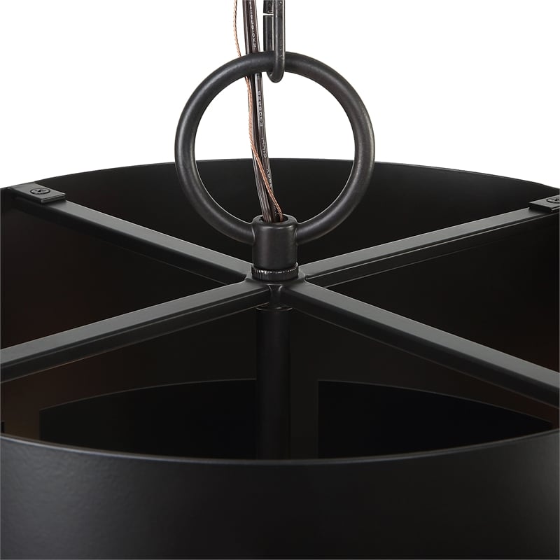Uttermost Youngstown 4-Light Transitional Steel Metal Pendant in Dark Bronze