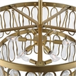 Uttermost Aurelie 9-Light Round Steel Metal & Glass Pendant in Antique Brass