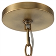 Uttermost Aurelie 9-Light Round Steel Metal & Glass Pendant in Antique Brass