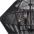 Uttermost Suva 4-Light Transitional Steel & Rattan Pendant in Matte Black