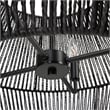 Uttermost Suva 4-Light Transitional Steel & Rattan Pendant in Matte Black