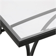Uttermost Alayna Beveled Transitional Glass & Metal Coffee Table in Satin Black