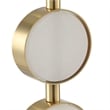 Uttermost Three Rings 1-Light Metal & Fabric Table Lamp in Brushed Brass/White