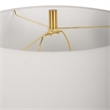 Uttermost Three Rings 1-Light Metal & Fabric Table Lamp in Brushed Brass/White