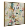 Uttermost Party Time Modern Canvas Fabric Framed Abstract Art in Multi-Color