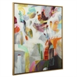 Uttermost Renewal Modern Canvas Fabric Framed Abstract Art in Multi-Color