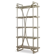 Uttermost Sway 5-Shelf Metal & Wood Etagere in Distressed Gray/Silver