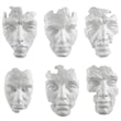 Uttermost Self-Portrait 6-Piece Contemporary Polyresin Mask Wall Decor in White