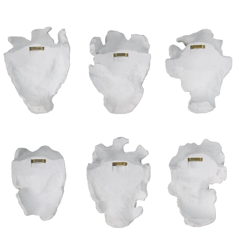 Uttermost Self-Portrait 6-Piece Contemporary Polyresin Mask Wall Decor in White
