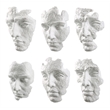 Uttermost Self-Portrait 6-Piece Contemporary Polyresin Mask Wall Decor in White