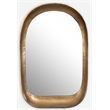 Uttermost Bradano Contemporary Cast Aluminum/Glass Arch Mirror in Antique Brass