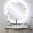 Uttermost Crofton Contemporary Stainless Steel and Metal Round Mirror in Brass