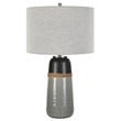 Uttermost Coen Coastal Fabric & Ceramic Lamp in Light Gray and Brown