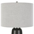 Uttermost Coen Coastal Fabric & Ceramic Lamp in Light Gray and Brown