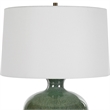 Uttermost Nataly Coastal Ceramic and Fabric Table Lamp in White/Green