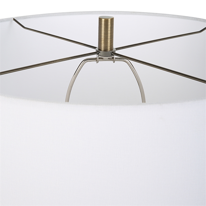 Uttermost Nataly Coastal Ceramic and Fabric Table Lamp in White/Green