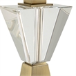 Uttermost Arete Contemporary Iron Metal and Fabric Table Lamp in Brass/White
