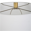 Uttermost Separate Contemporary Iron Metal and Fabric Table Lamp in Black/White