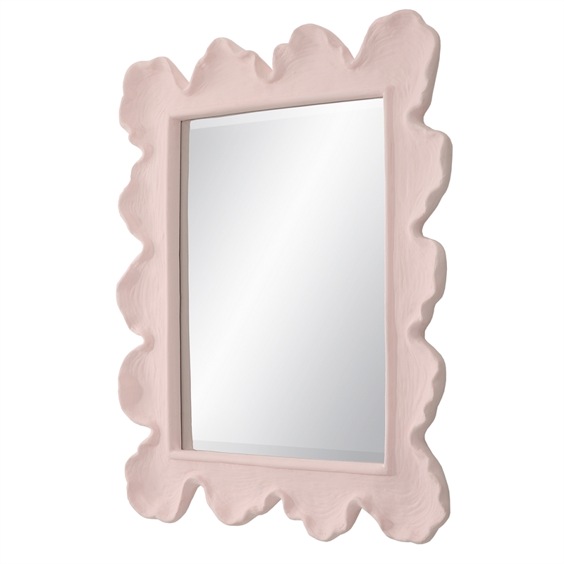 Uttermost Sea Coastal Resin and MDF Mirror in Pink and Clear