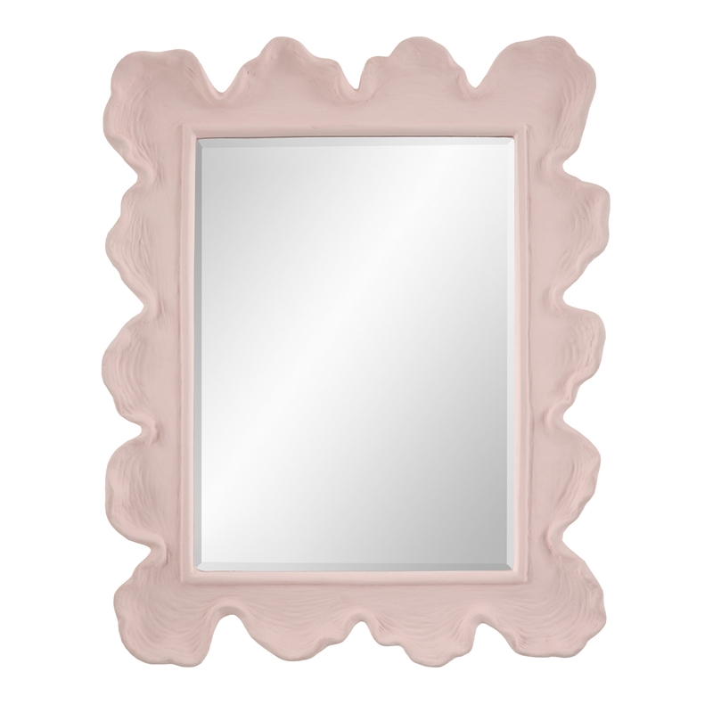 Uttermost Sea Coastal Resin and MDF Mirror in Pink and Clear