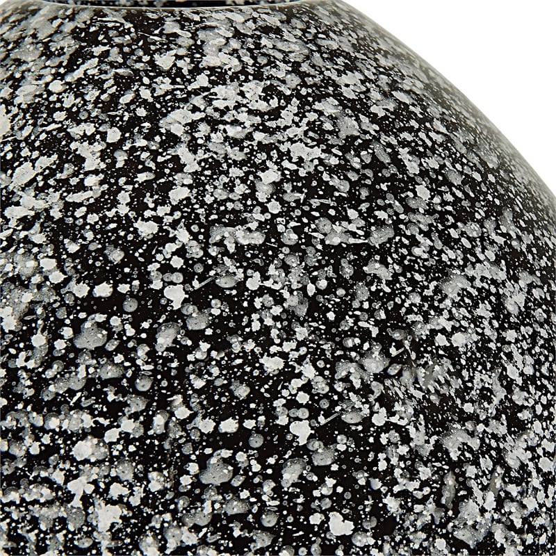 Uttermost Cosmic Contemporary Ceramic Vase in Black and White (Set of 2)