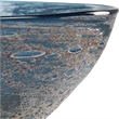 Uttermost Genovesa Coastal Blown Glass Decorative Bowl in Aqua Blue/Gold
