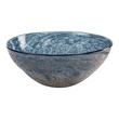Uttermost Genovesa Coastal Blown Glass Decorative Bowl in Aqua Blue/Gold
