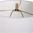 Uttermost Palu Coastal Iron Metal and Fabric Table Lamp in Brass/White