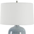 Uttermost Jubilee Coastal Ceramic and Fabric Table Lamp in Blue/Nickel