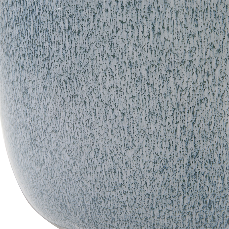 Uttermost Jubilee Coastal Ceramic and Fabric Table Lamp in Blue/Nickel