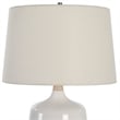 Uttermost Opal Coastal Ceramic and Fabric Table Lamp in White
