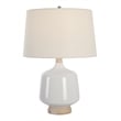 Uttermost Opal Coastal Ceramic and Fabric Table Lamp in White